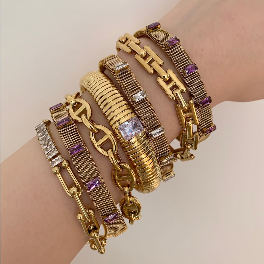 18k Gold Plated Bracelet/Bangle - Crystal💎 - Picture 4 of 5